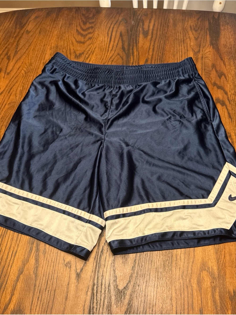 Y2K Nike Shorts Men’s Medium Navy Blue Dazzle Shiny Basketball
